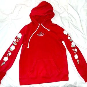 Red Graphic Hollister Hoodie, Woman’s Small